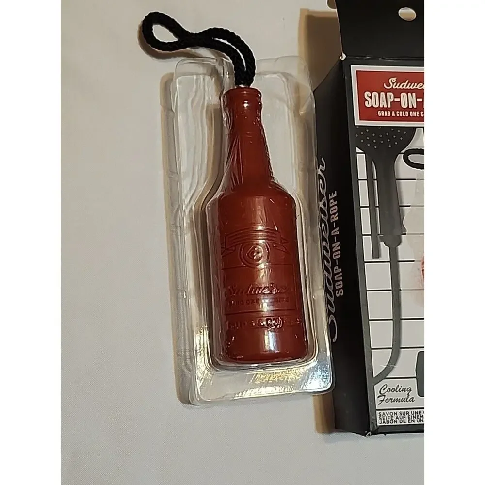 Sudweiser Soap-On-A-Rope Cooling Formula 9.2oz Bottle Shape New in Box